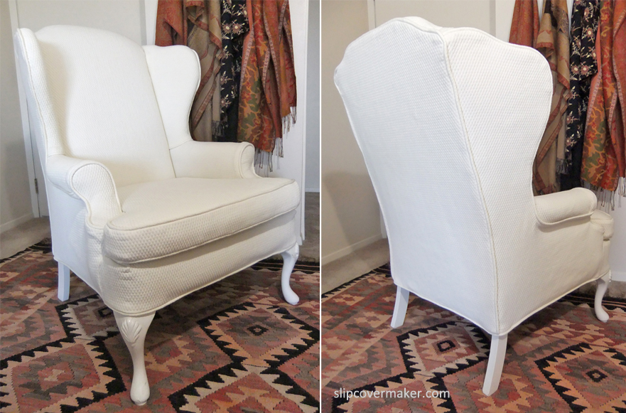 Matelasse Wingback Slipcover by Slipcovermaker.com