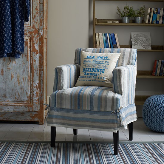Blue-Striped-Armchair-Living-Room-Country-Homes-and-Interiors-Housetohome