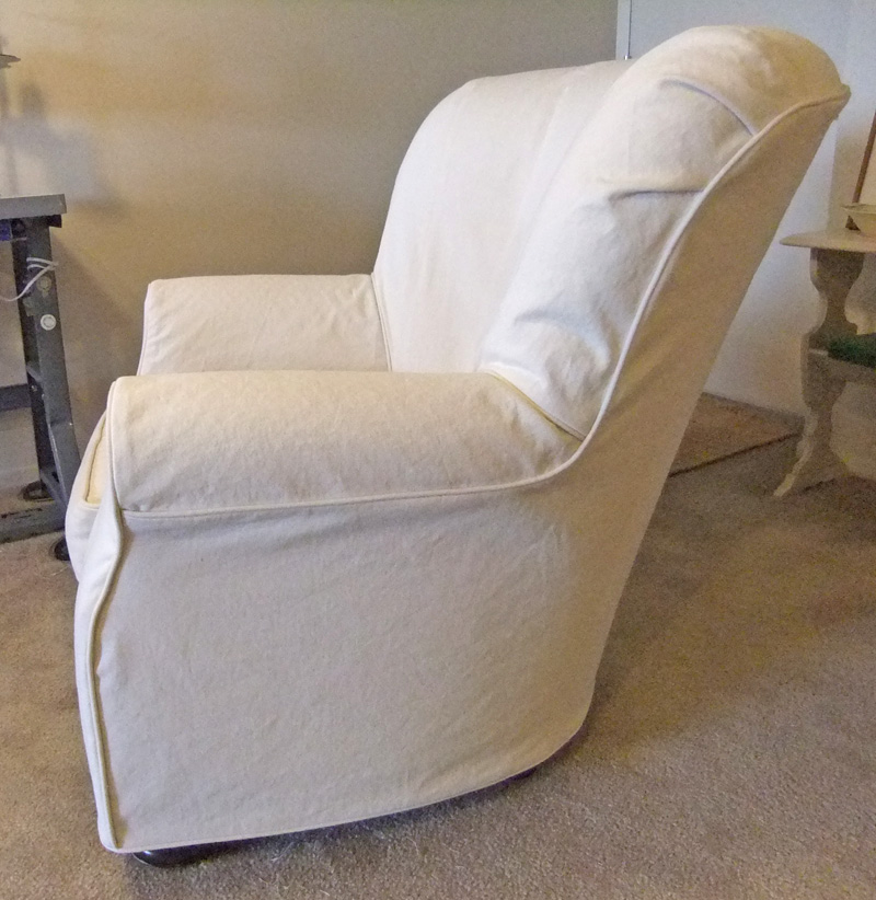 Natural Denim Slipcover Side by Karen Powell