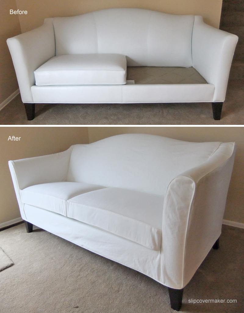 WHite Denim Slipcover for Ethan Allen Hartwell Sofa