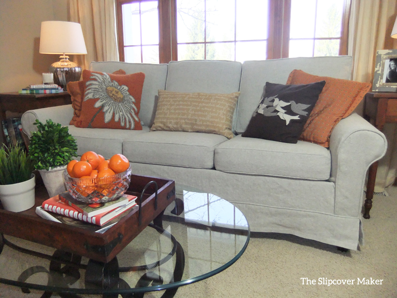 Linen Sofa Slipcover by Karen Powell