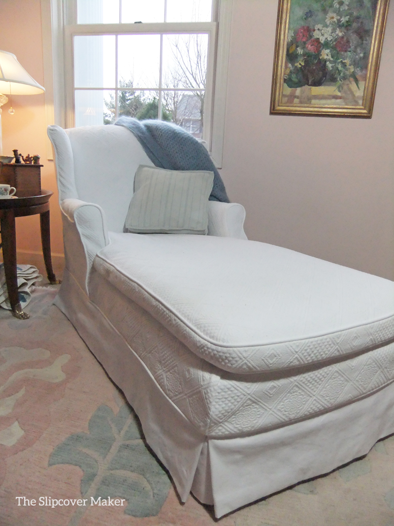 Matelasse Slipcover for Vintage Chaise