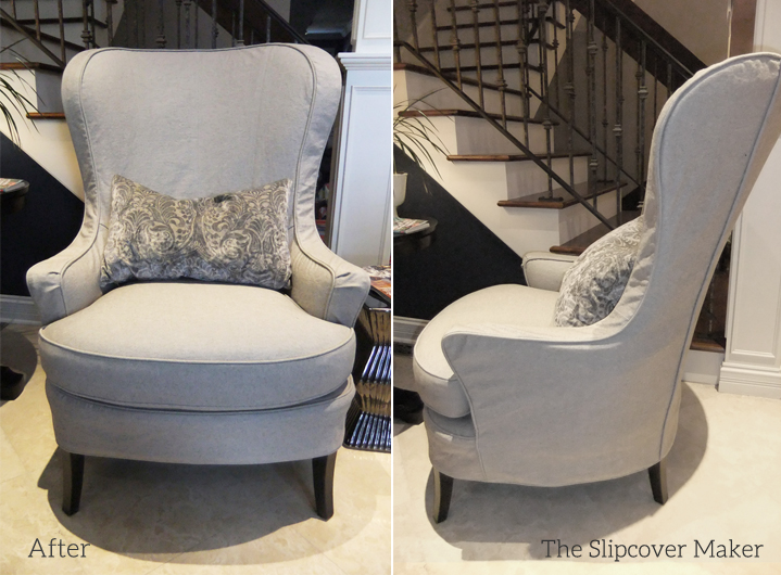 Tailored Denim Slipcover for Arhaus Chair