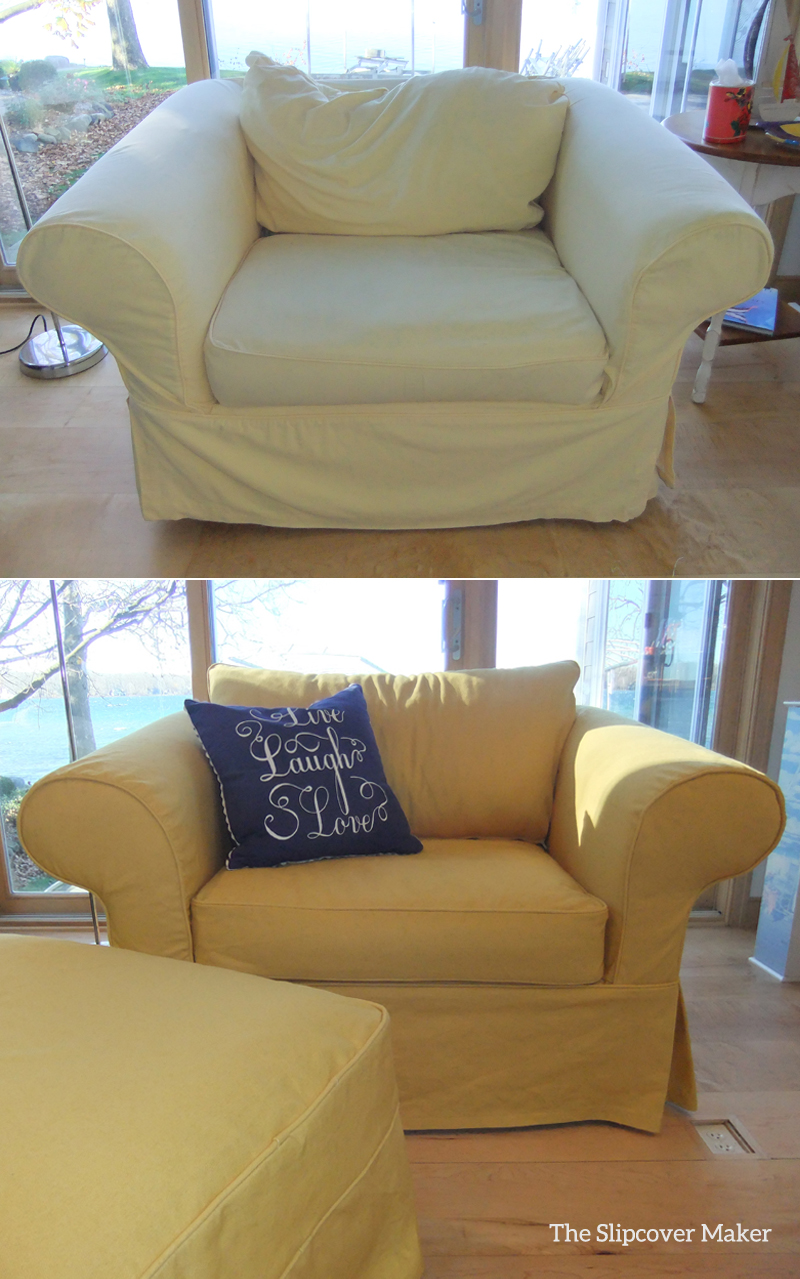 Eco Chic Yellow Denim Slipcover