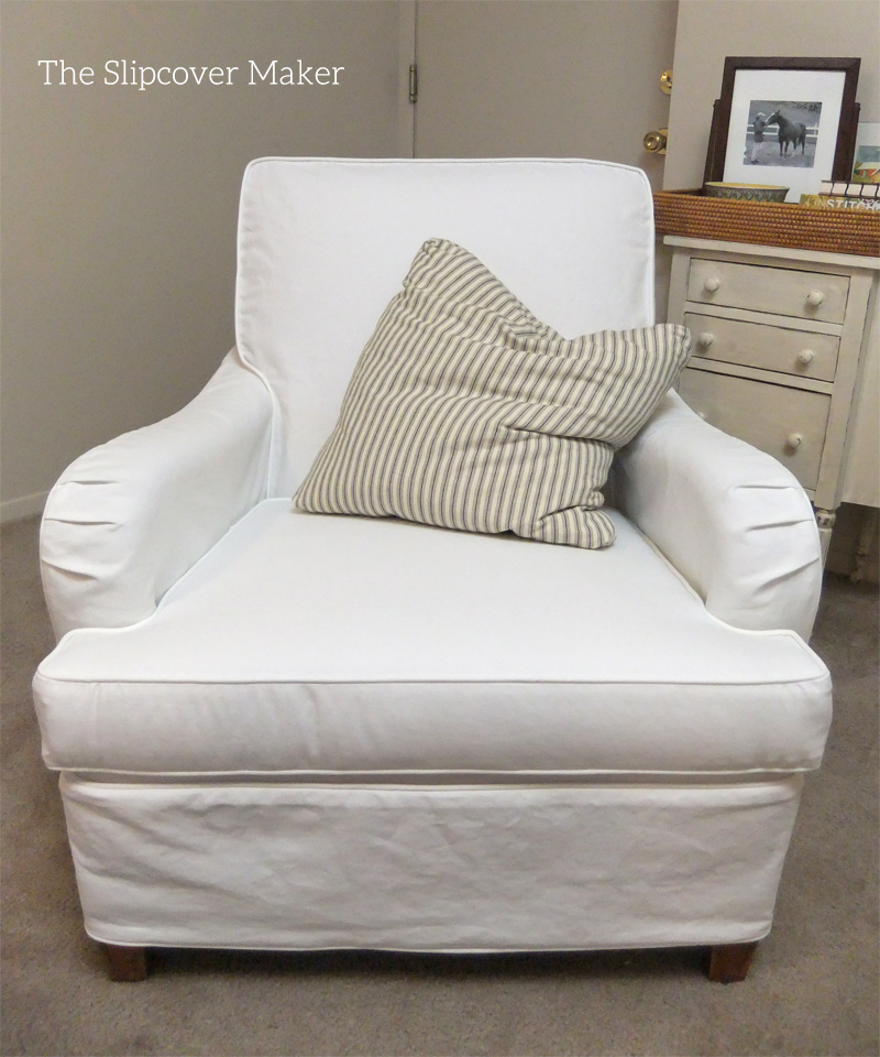 White Canvas Slipcover for Lovely Vintage Chair
