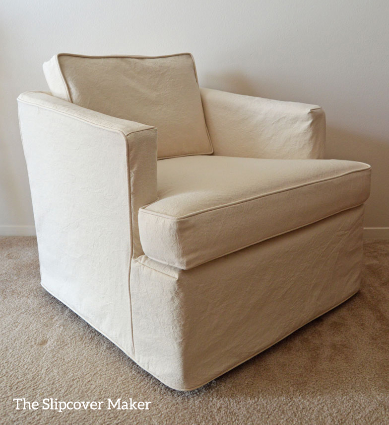 Natural Canvas Slipcover for Henredon Chair