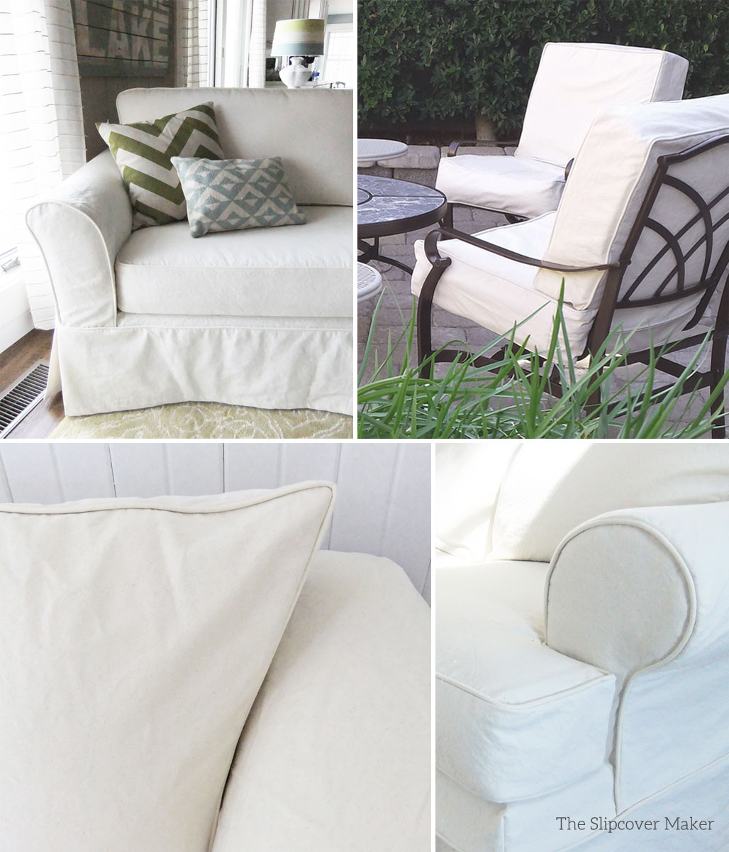 Favorite White and Natural Canvas for Slipcovers