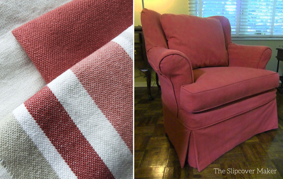 Cottage-Style Canvas Slipcover for Sherrill Armchair