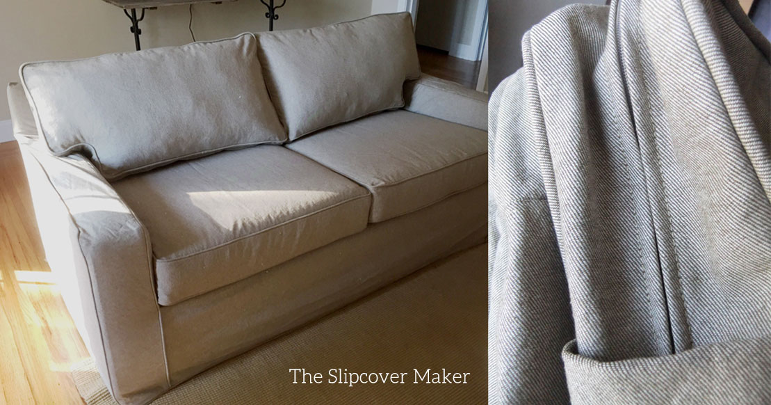 Sofa Slipcover Copy in Brown Denim