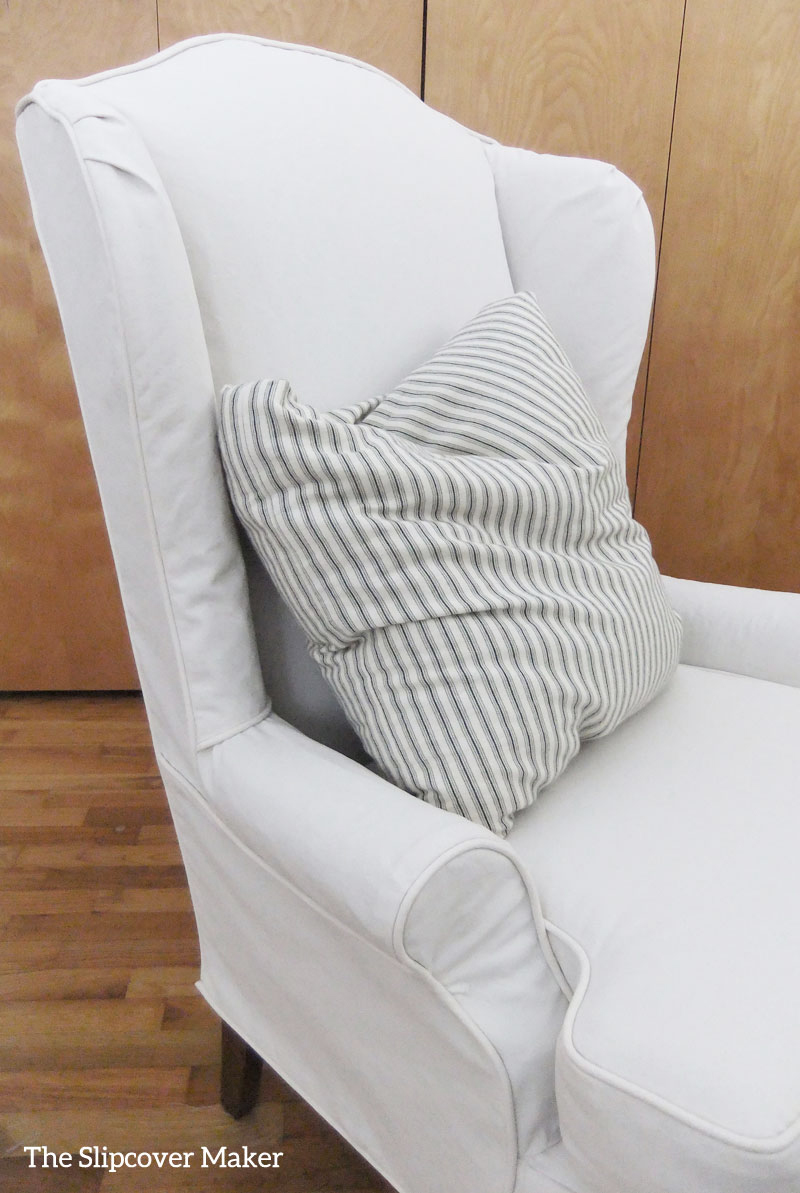 slipcover for wingback chair with box cushion