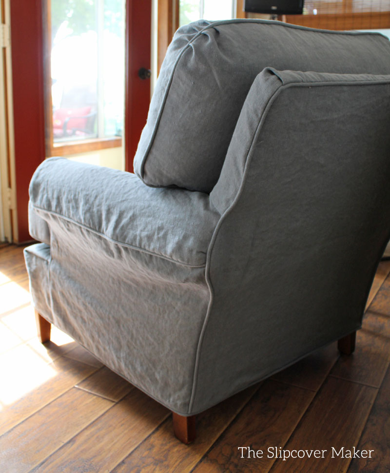 InstaLinen Brazil Blue 5 Linen Chair Slipcover