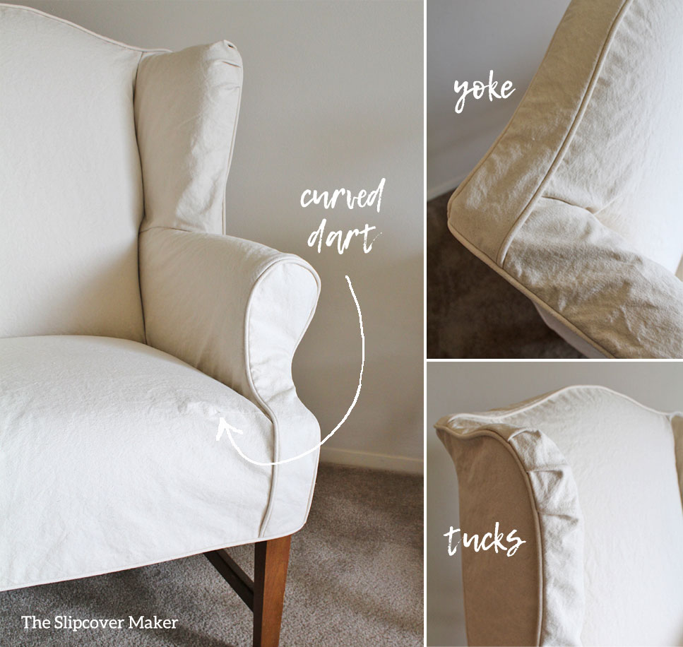 Wing Back Slipcover Details