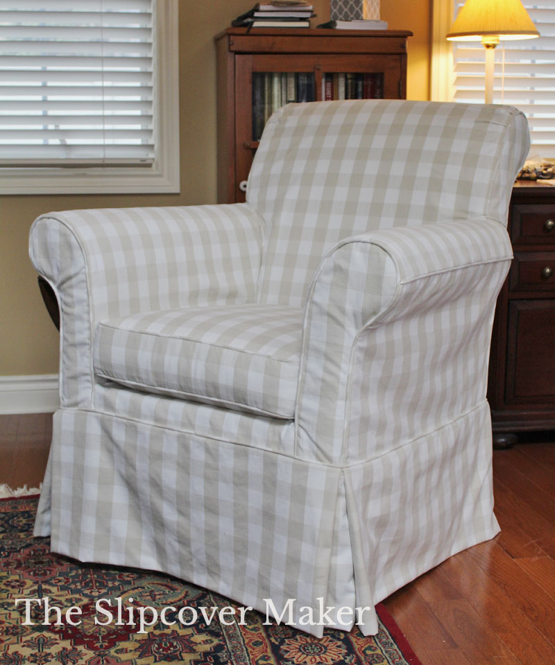 A Check & Stripe Combo for Slipcovers