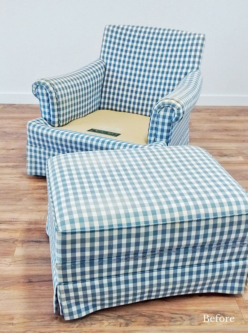 Slipcover Makeover for Welsey Hall Chair