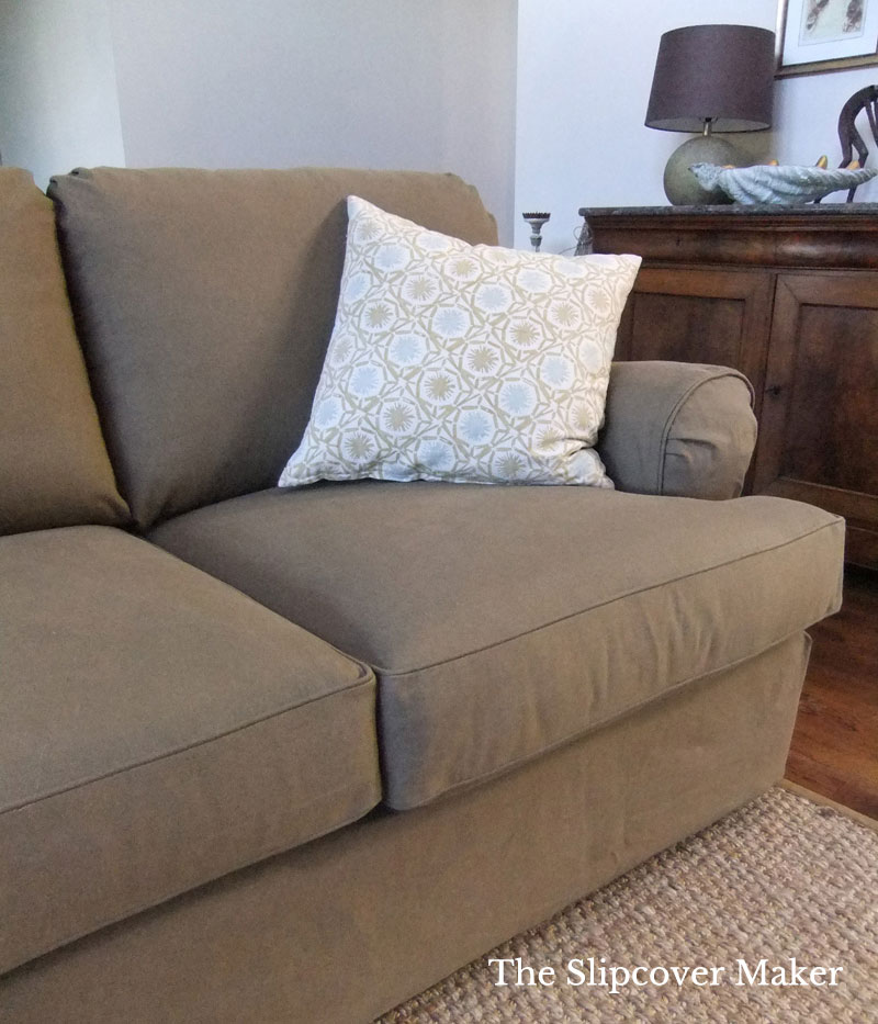 Burlap Brown Custom Denim Slipcover