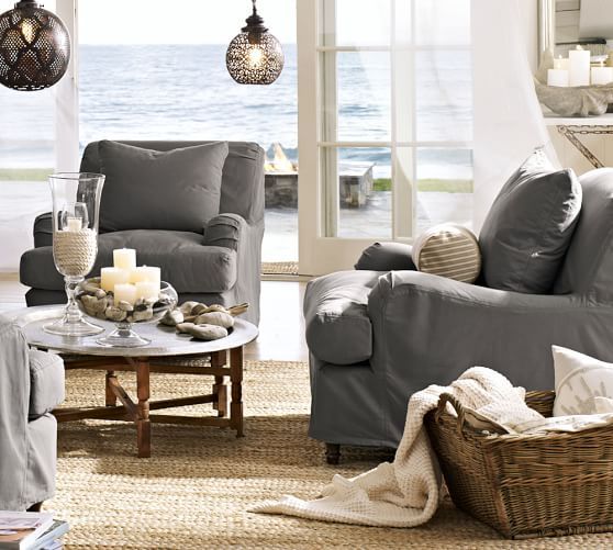 Grey Slipcovers Pottery Barn Carlisle