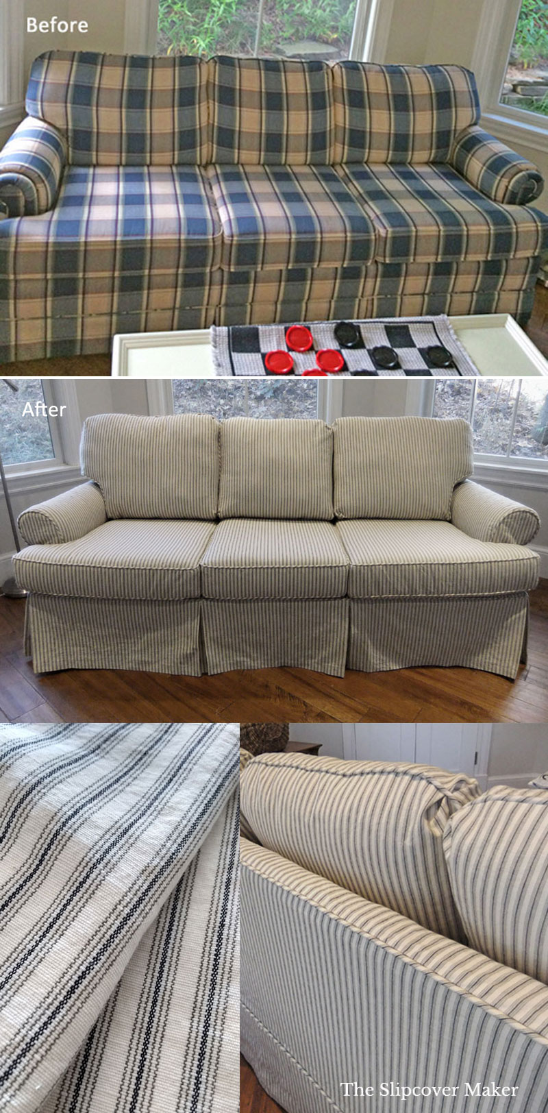 Slipcovered on sale sleeper sofa