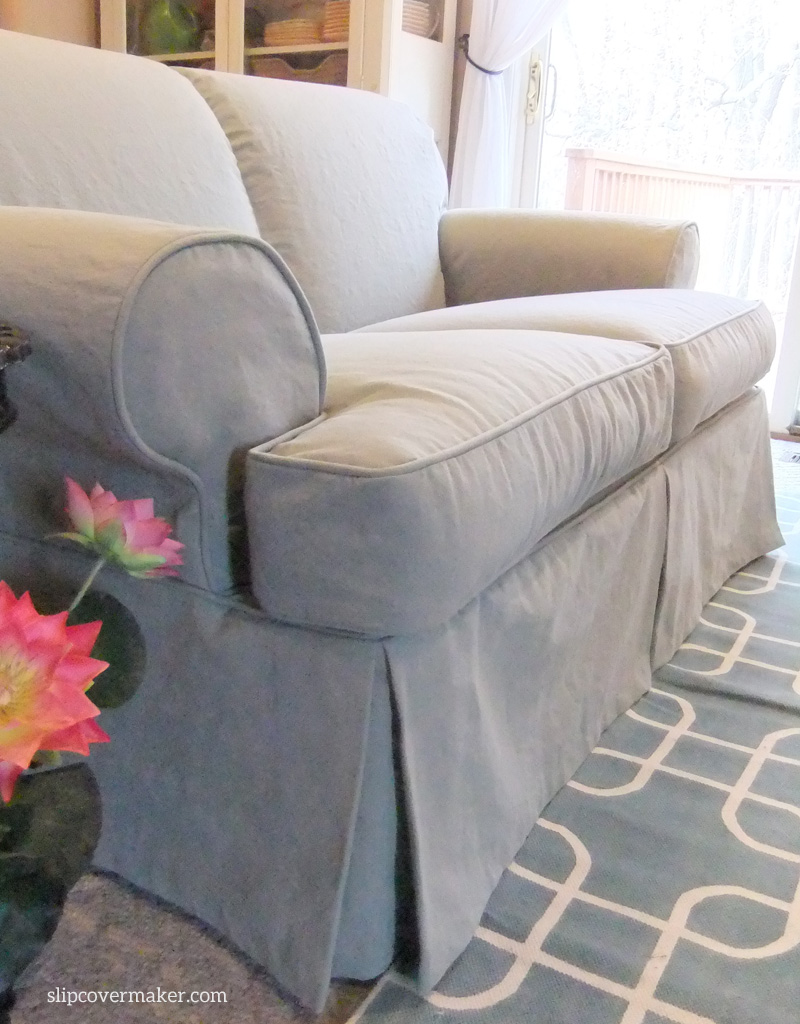 Cotton Poly Canvas Loveseat Slipcover