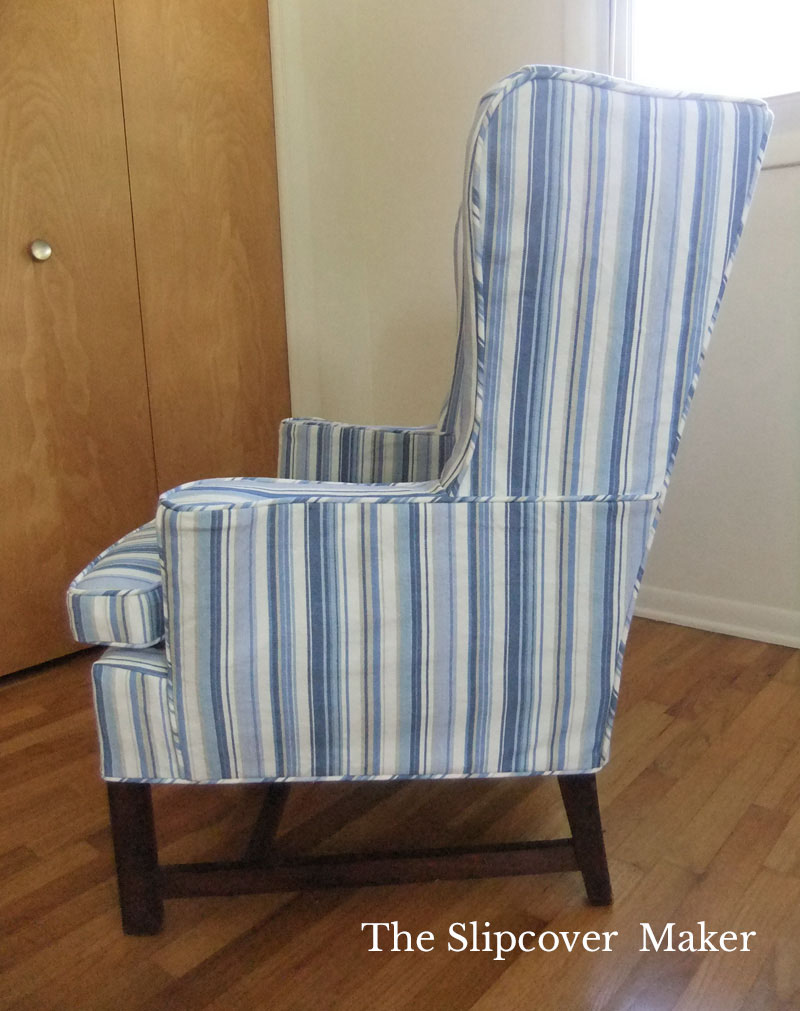 Slipcover in Roth Tompkins Victoria Stripe