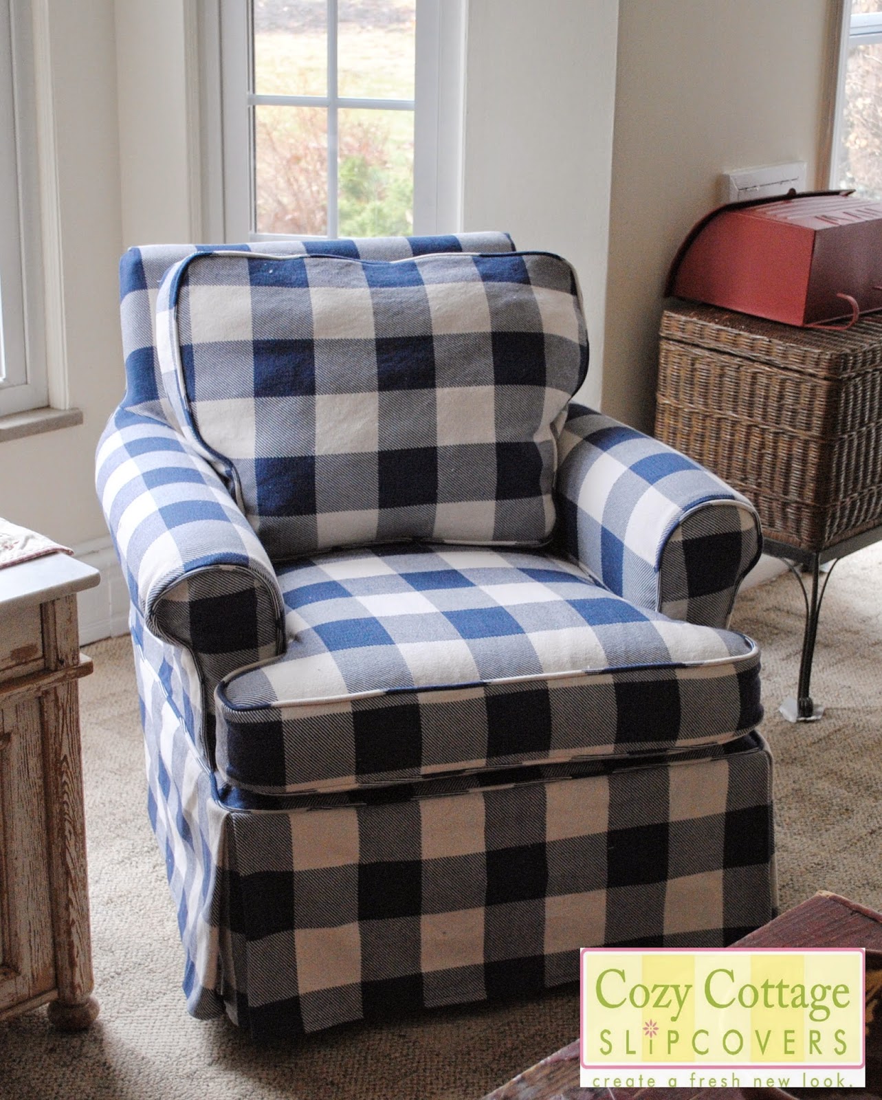 Buffalo Check Slipcover By Cozy Cottage Slipcovers