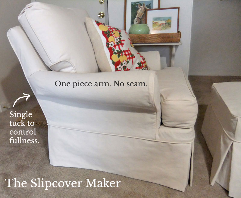 Slipcover Outer Arm Detail