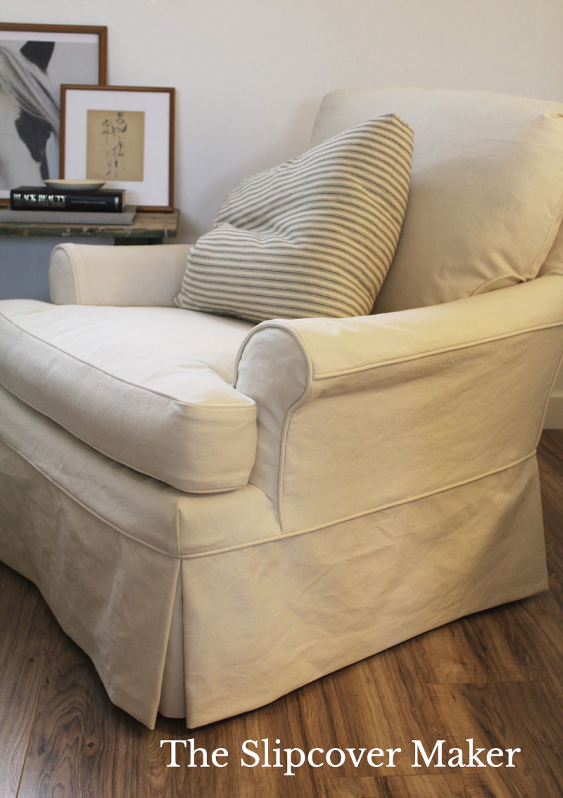 Slipcover Natural Denim for Armchair