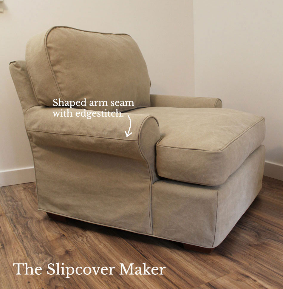 Khaki Canvas Chair Slipcover