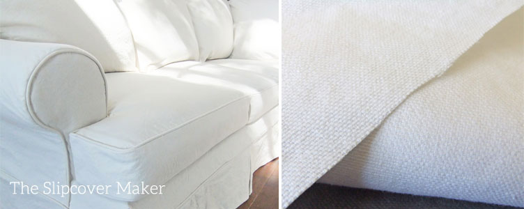 White Cotton Duck Sofa Slipcover