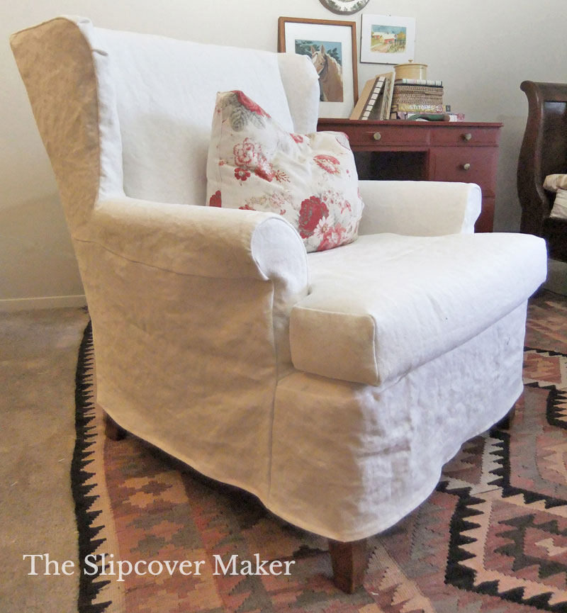 Linen deals chair slipcover