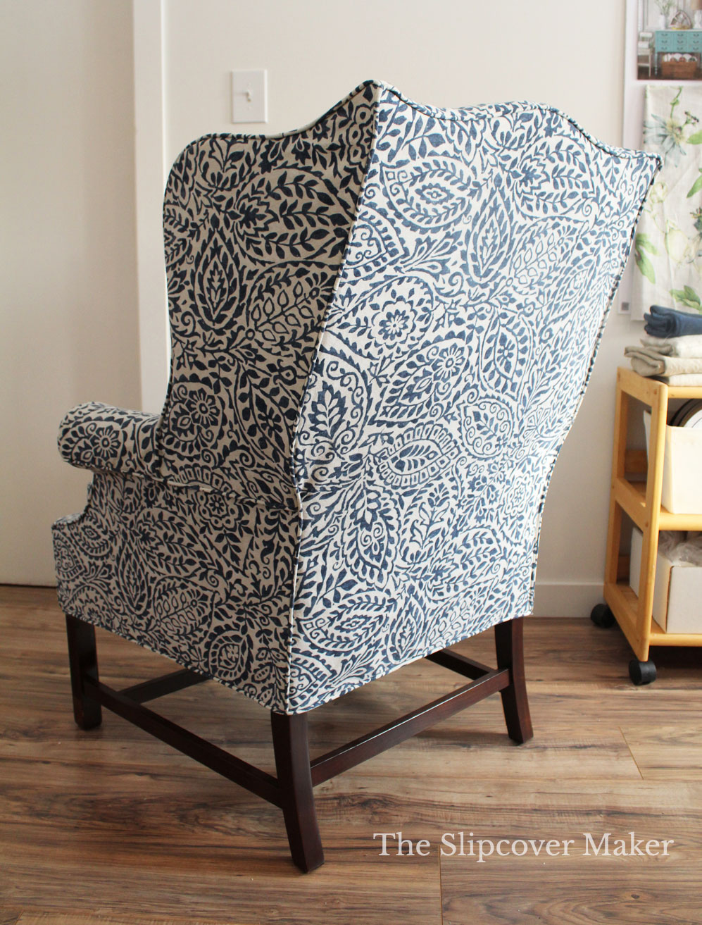 Wing chair 2025 slipcover pattern