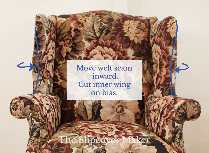 No sew wingback chair slipcover sale