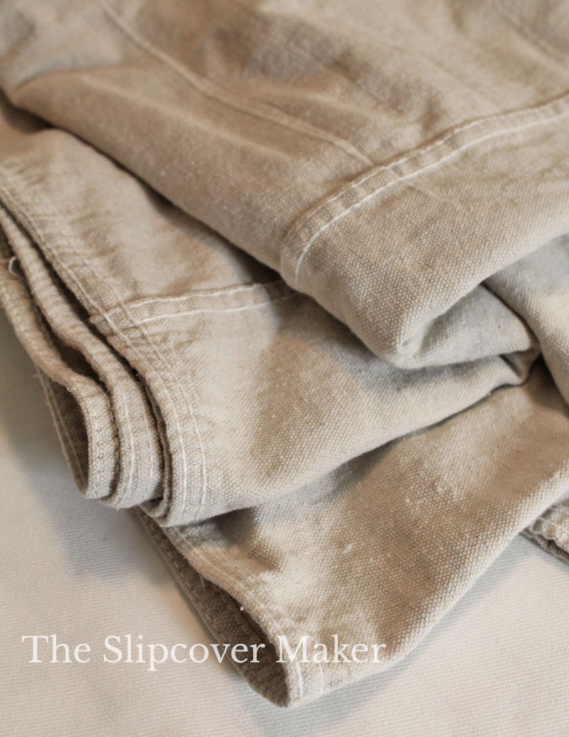 Slipcover Fabric Review: Canvas Drop Cloth vs. Canvas Yardage – The  Slipcover Maker