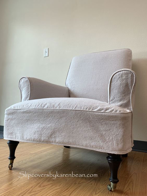Canvas Drop Cloth Chair Slipcover Karen Bean