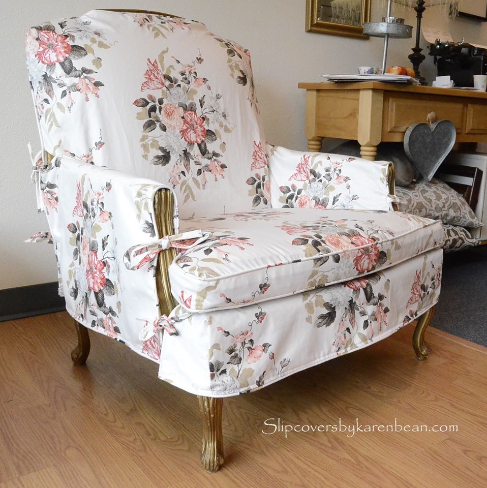 Tied Slipcover for French Chair