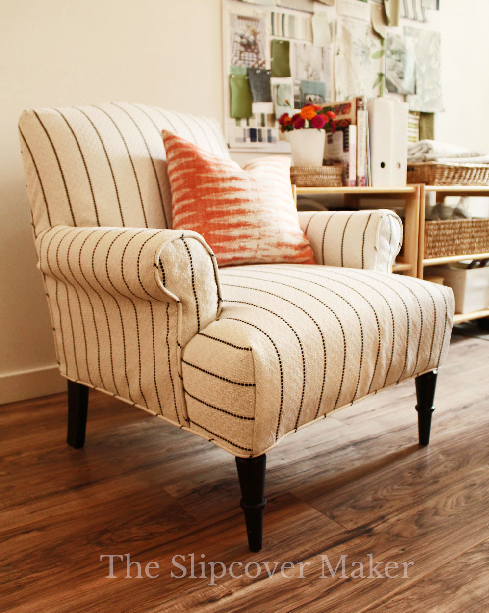 The Slipcover Maker Stripe Armchair