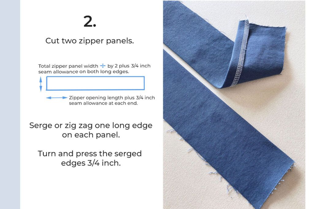 How to cut cushion zipper panels.