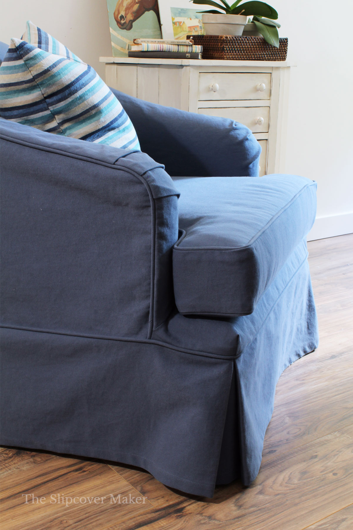 Slipcover Skirt and Cushion Cover Tutorial