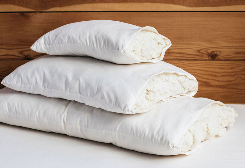 ORGANIC COTTON Filled Pillow Inserts with Organic Cotton Covers