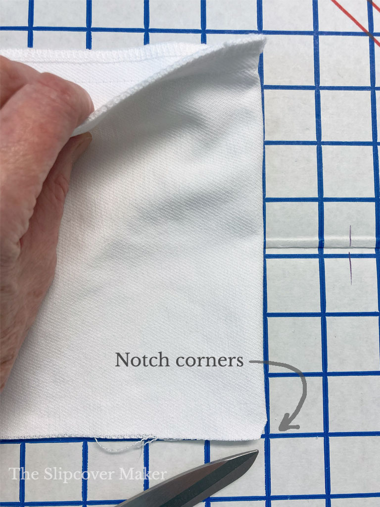 Making a notch on corner of boxing panel.