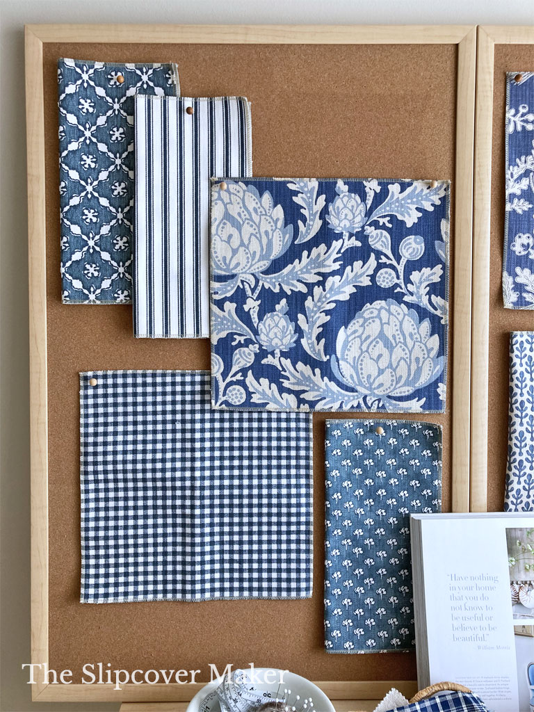 Premiere Prints blue fabric patterns.