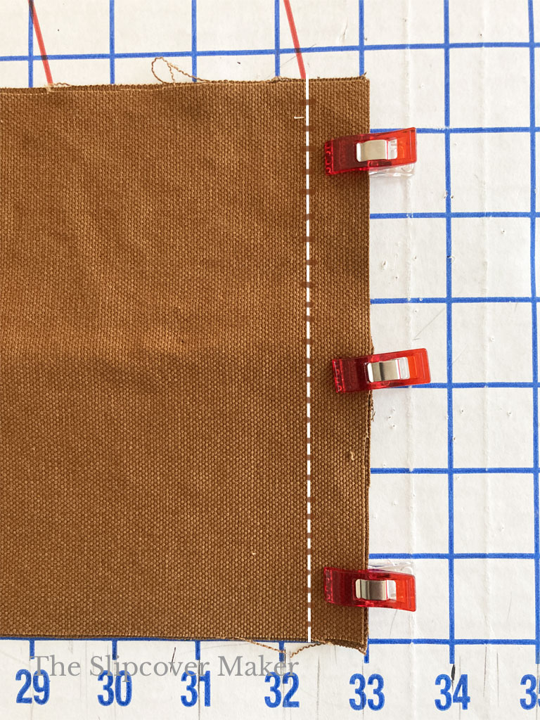 Stitch boxing panel to zipper panel.