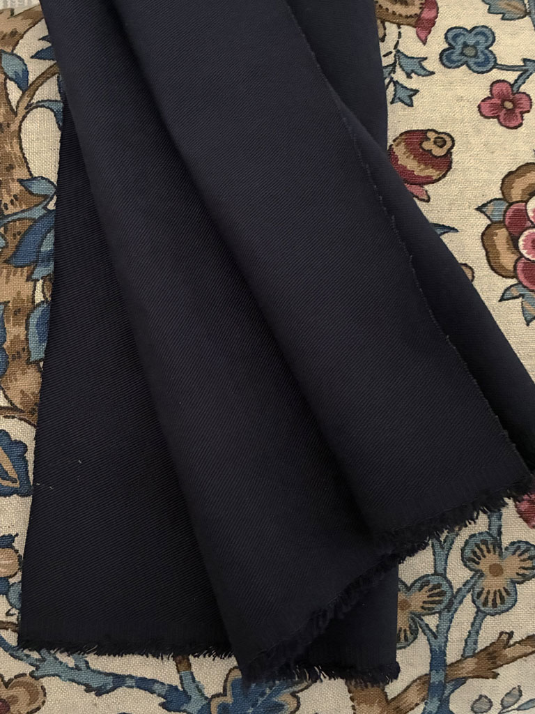 Navy Blue 12.5 Topsider cotton bull denim yardage.