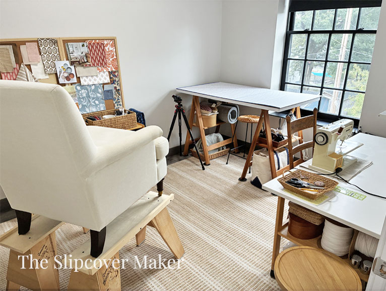 Small slipcover workroom in my apartment.
